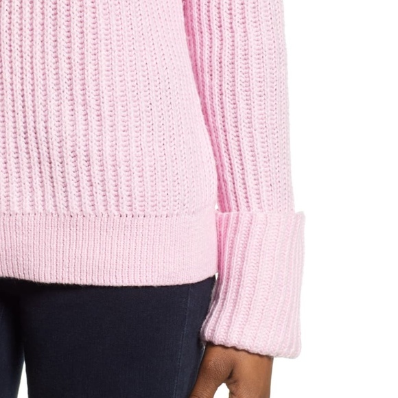 SOLD Caslon Pink Cuffed Sleeve Sweater Small - Picture 3 of 8